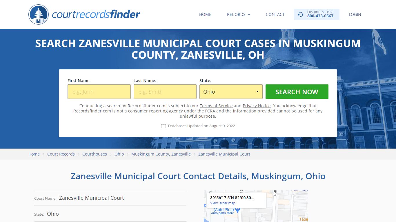 Zanesville Municipal Court Case Search - Muskingum County ...